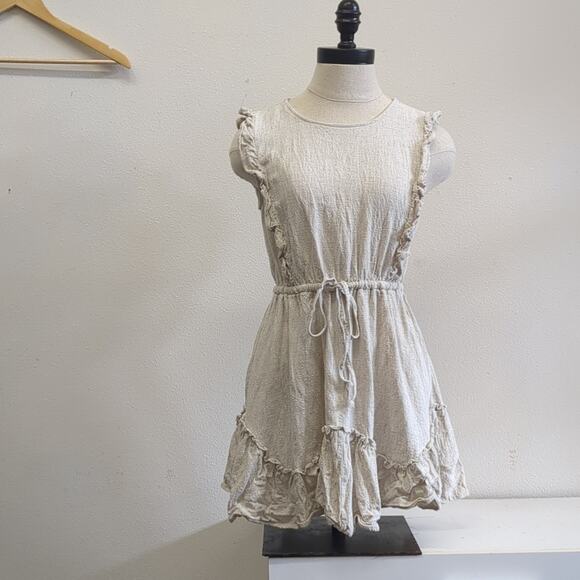 By Together Dresses & Skirts - By Together Cream‎ Ruffled Sundress Sleeveless Casual Size medium